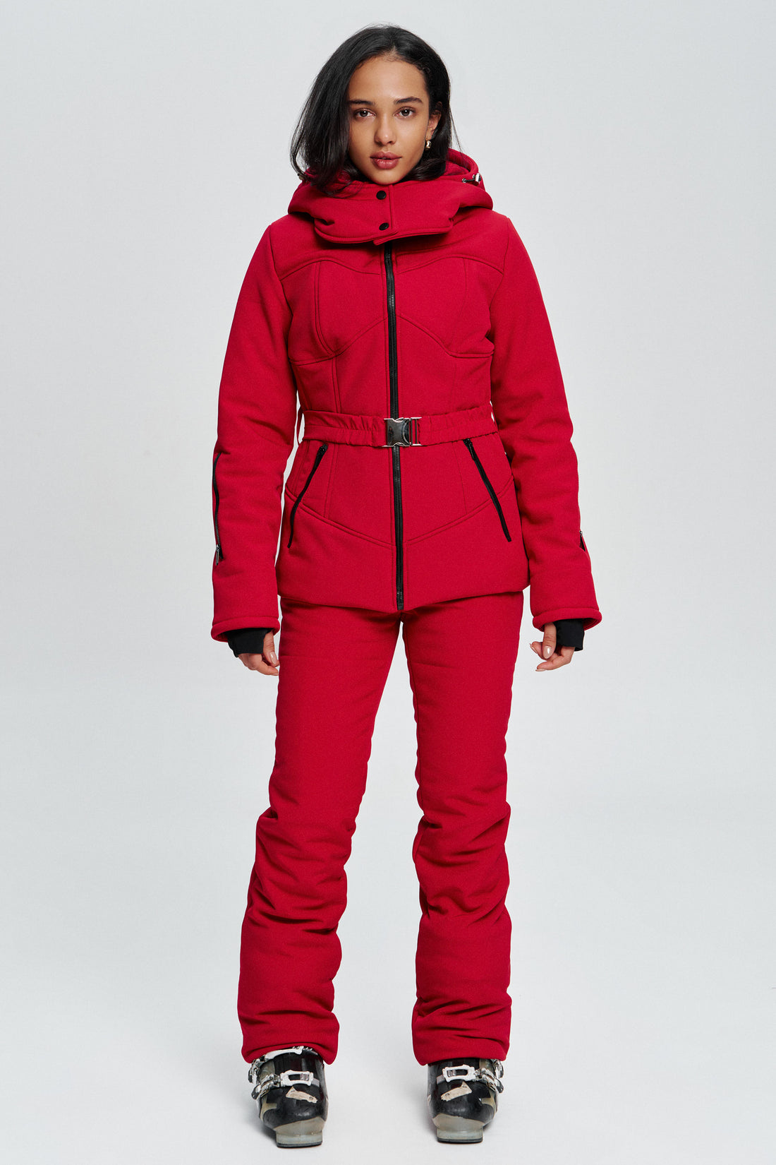 Ski jacket - MONBLAN RED - Ski coat waterproof for womens ski outfit