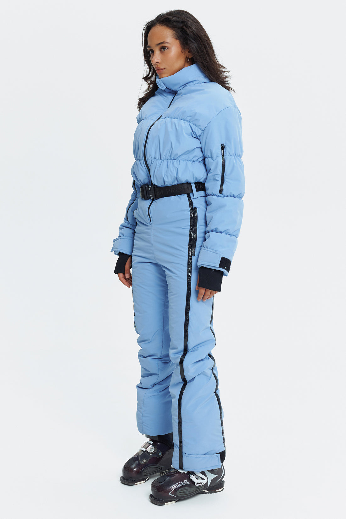 Skioverall GROFA - BABY BLUE Woman ski jumpsuit ski outfit one piece snowsuit for winter wear clothing