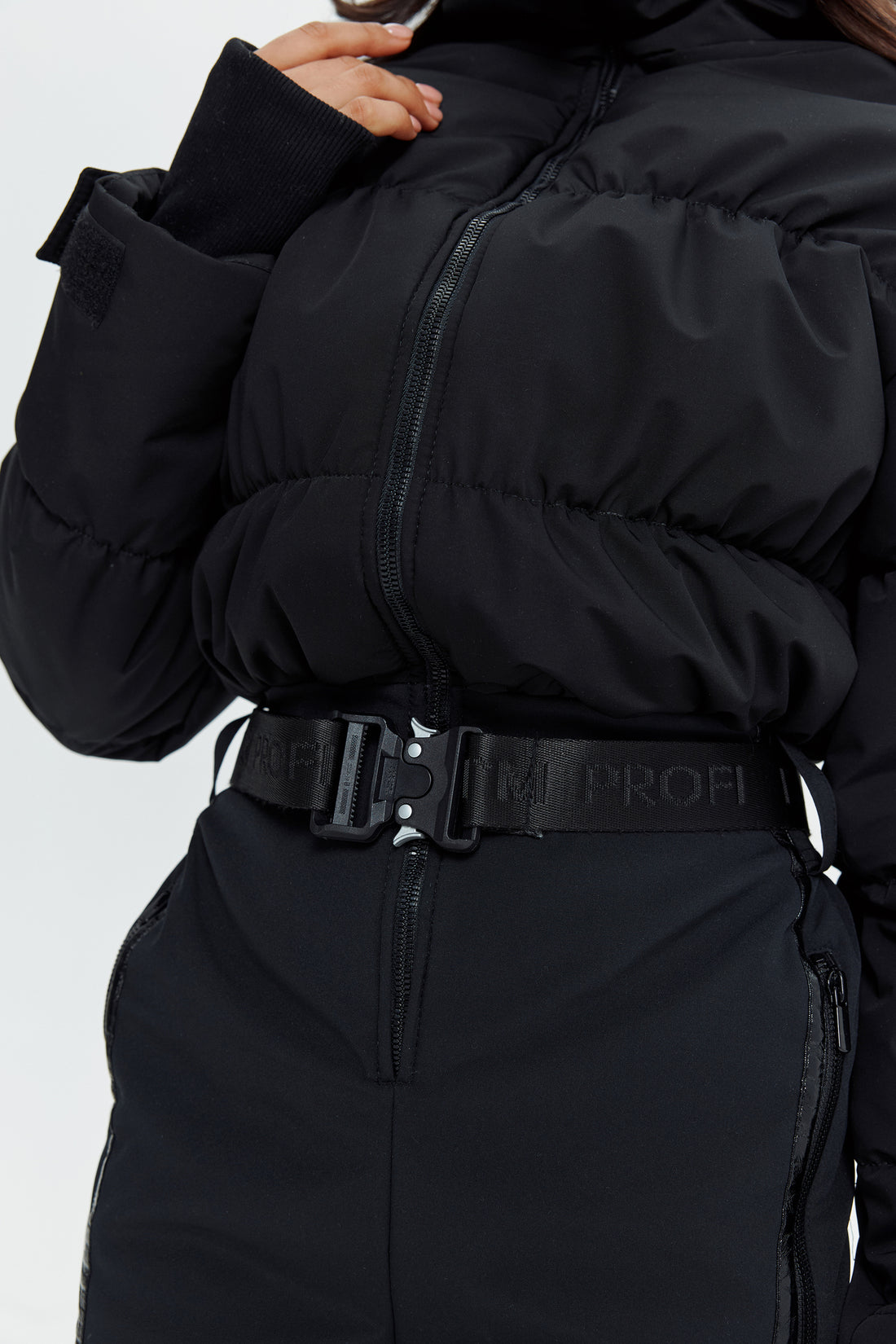 Ski clothes stylish GROFA - FULL BLACK Woman ski one piece outfit adult ladies snowsuit for winter outerwear