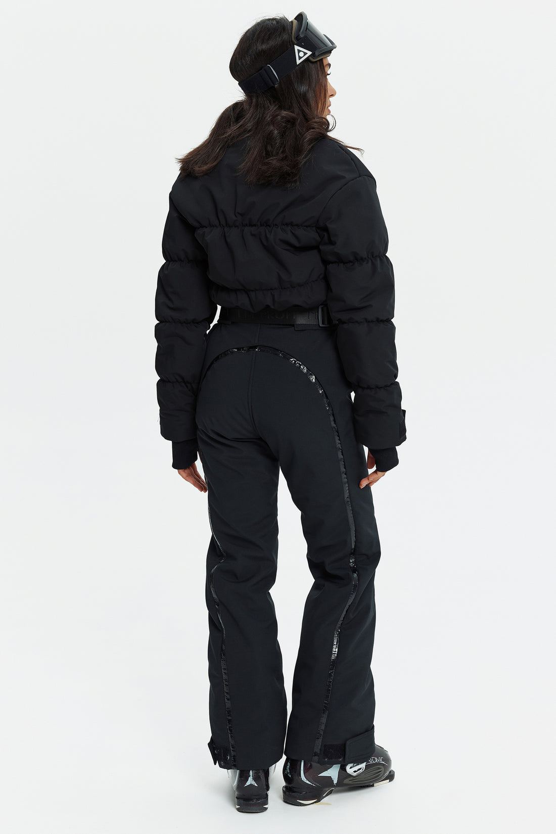 Ski clothes stylish GROFA - FULL BLACK Woman ski one piece outfit adult ladies snowsuit for winter outerwear