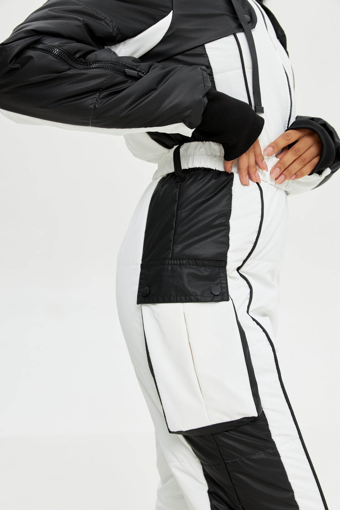 White skisuit one piece ETNA - White one piece - Snowsuit women outfit for ski trip