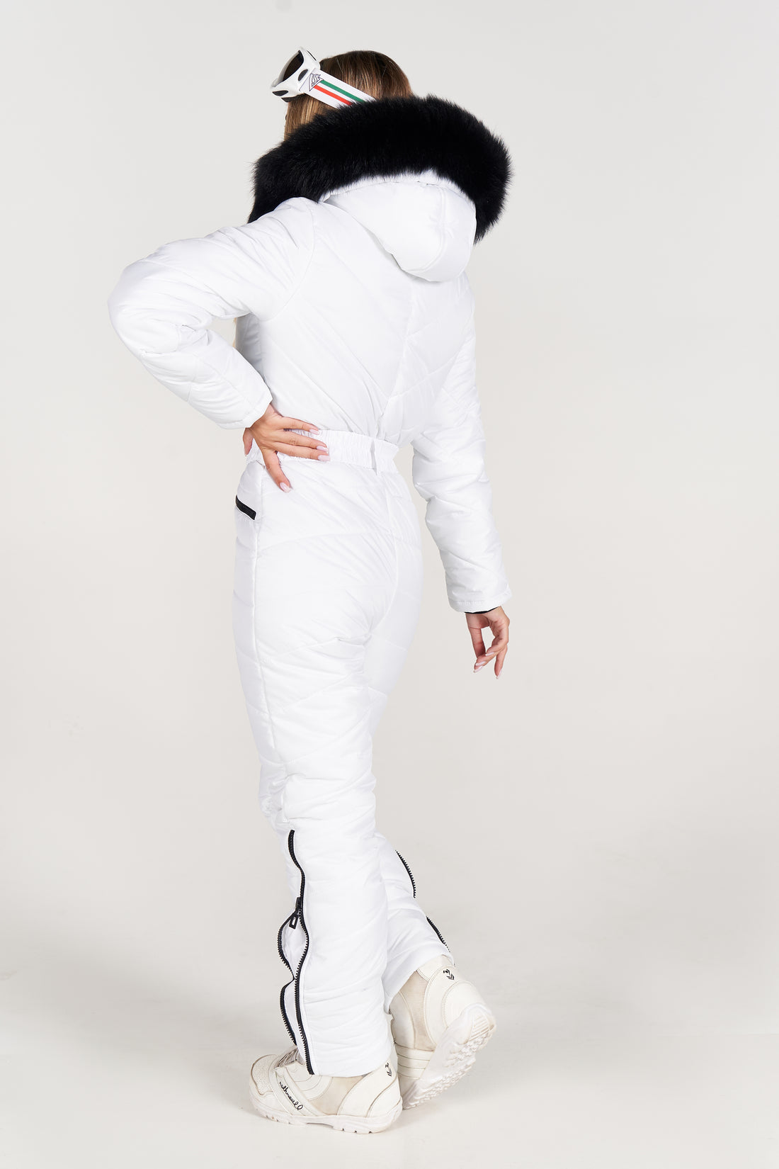 White ski suit one piece fr women ELIAS - WHITE snowsuit ski clothes women