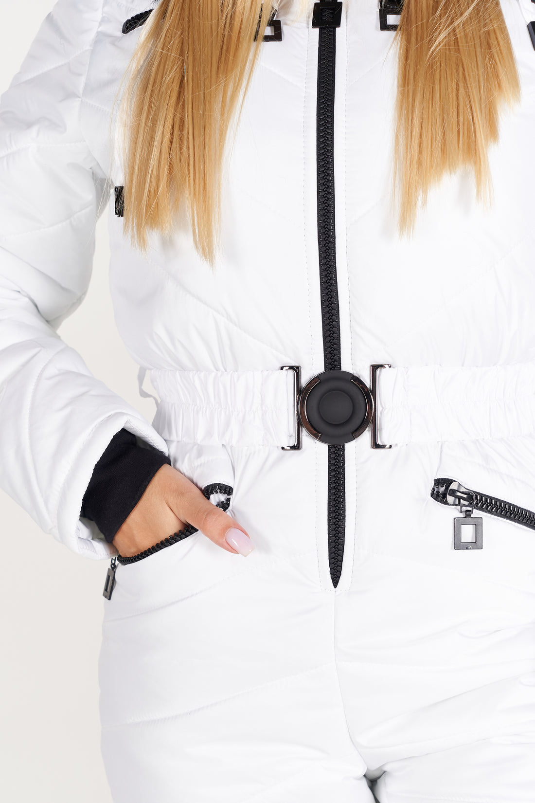 White ski suit one piece fr women ELIAS - WHITE snowsuit ski clothes women