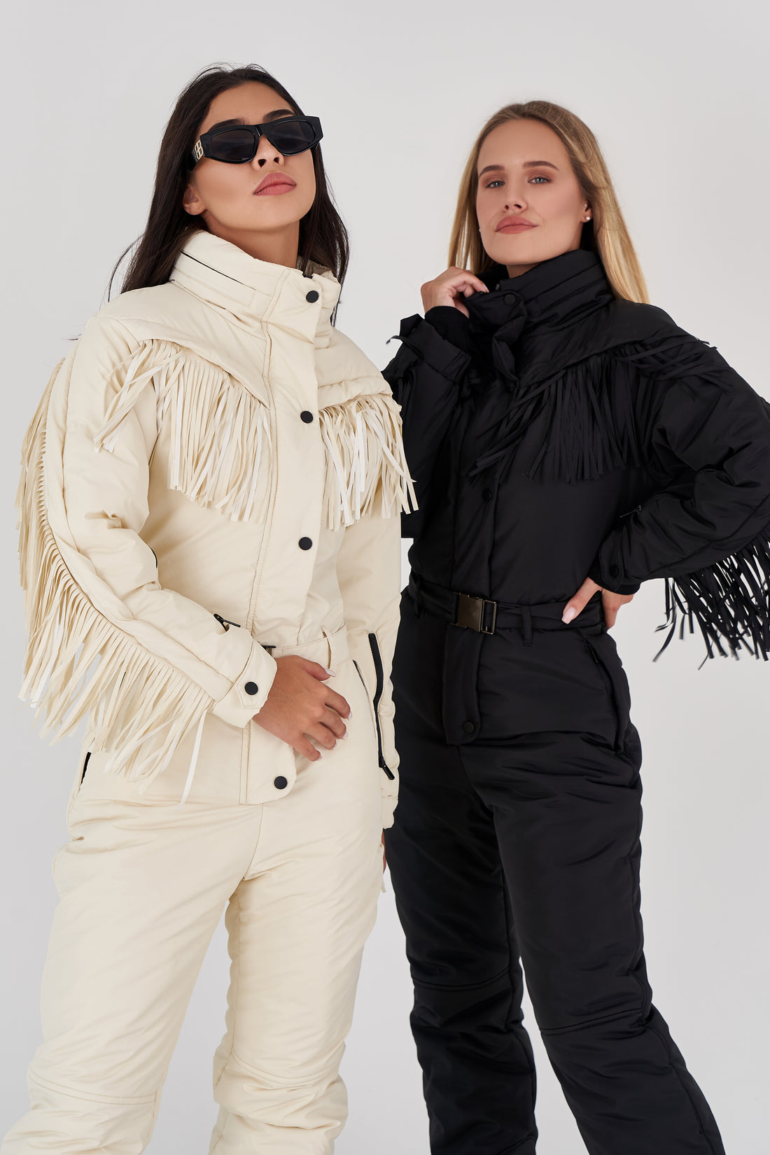 Fringe skiing outfit women - BONA - IVORY - Ski clothes women