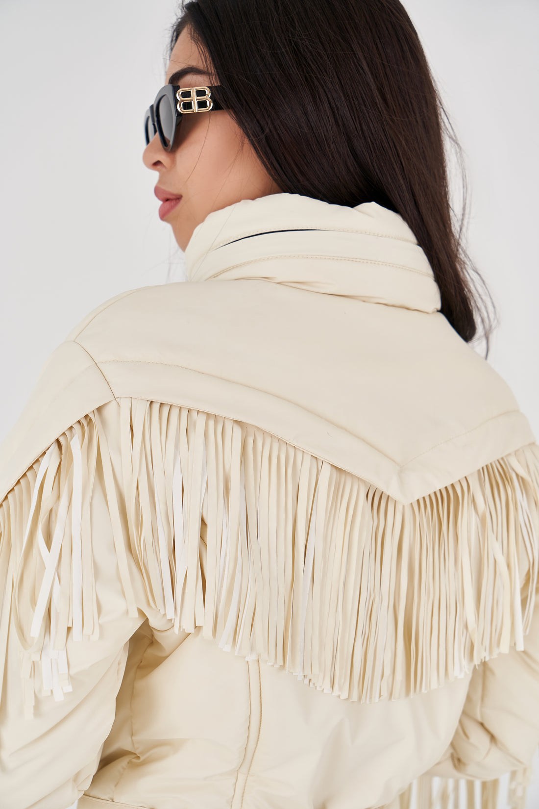 Fringe skiing outfit women - BONA - IVORY - Ski clothes women