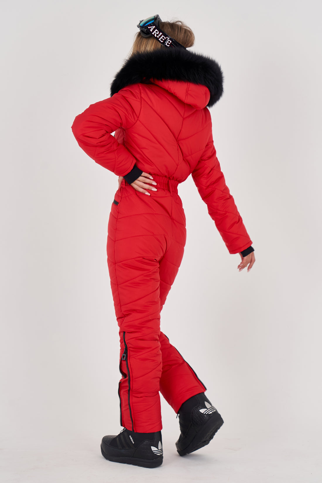 Warm snowsuit one piece for woman - ELIAS - RED winter outwear