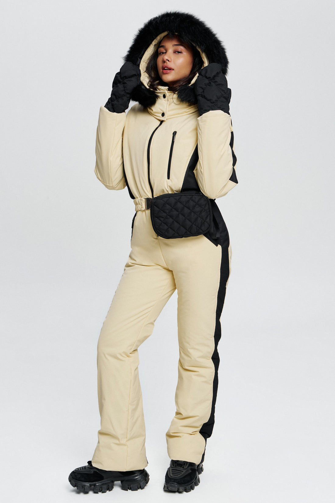 Ski outerwear women insulated Palmyra - Butter yellow Woman ski onesie snowsuit for winter outdoor activewear