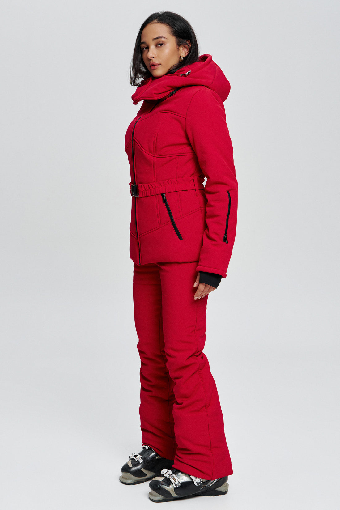 Ski jacket - MONBLAN RED - Ski coat waterproof for womens ski outfit