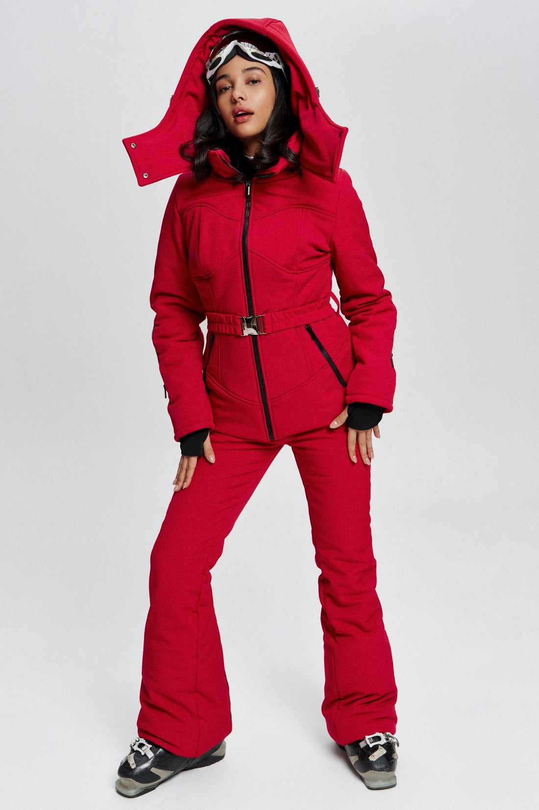 Ski jacket - MONBLAN RED - Ski coat waterproof for womens ski outfit