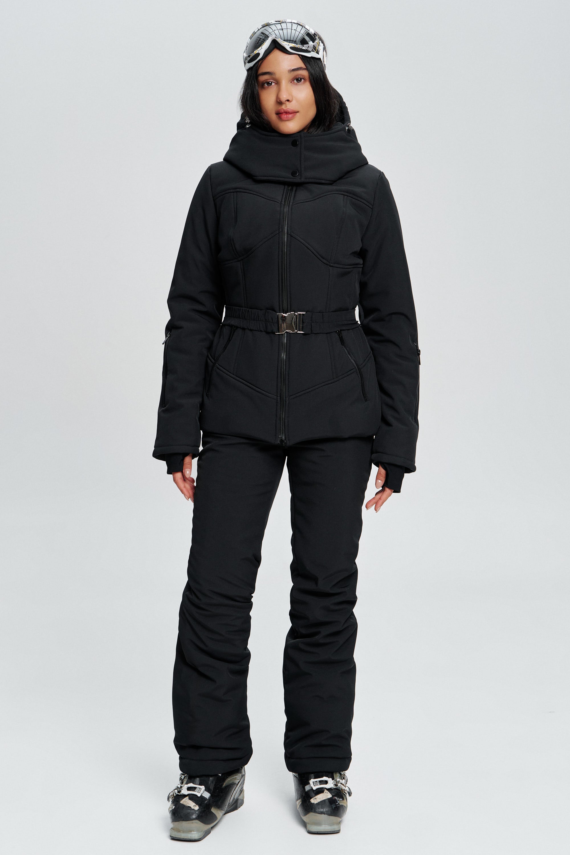 Ski jacket ladies - MONBLAN BLACK - Ski vacation outfit for woman