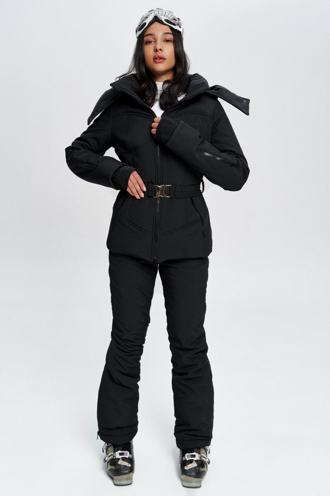 Ski jacket ladies - MONBLAN BLACK - Ski vacation outfit for woman ski coat warm