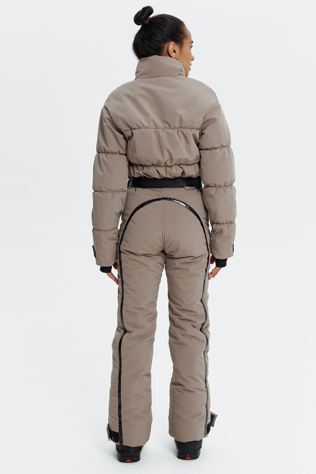 Brown ski suit GROFA - BROWN Ski jumpsuit one piece for winter women Winter warm clothing for snowboarding ski suit onesie
