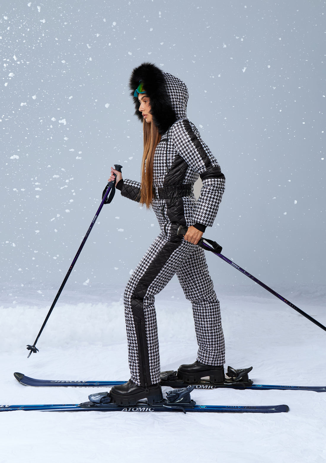 Ski suit womens WHITNEY - WITH SIDE LINES ski outfits