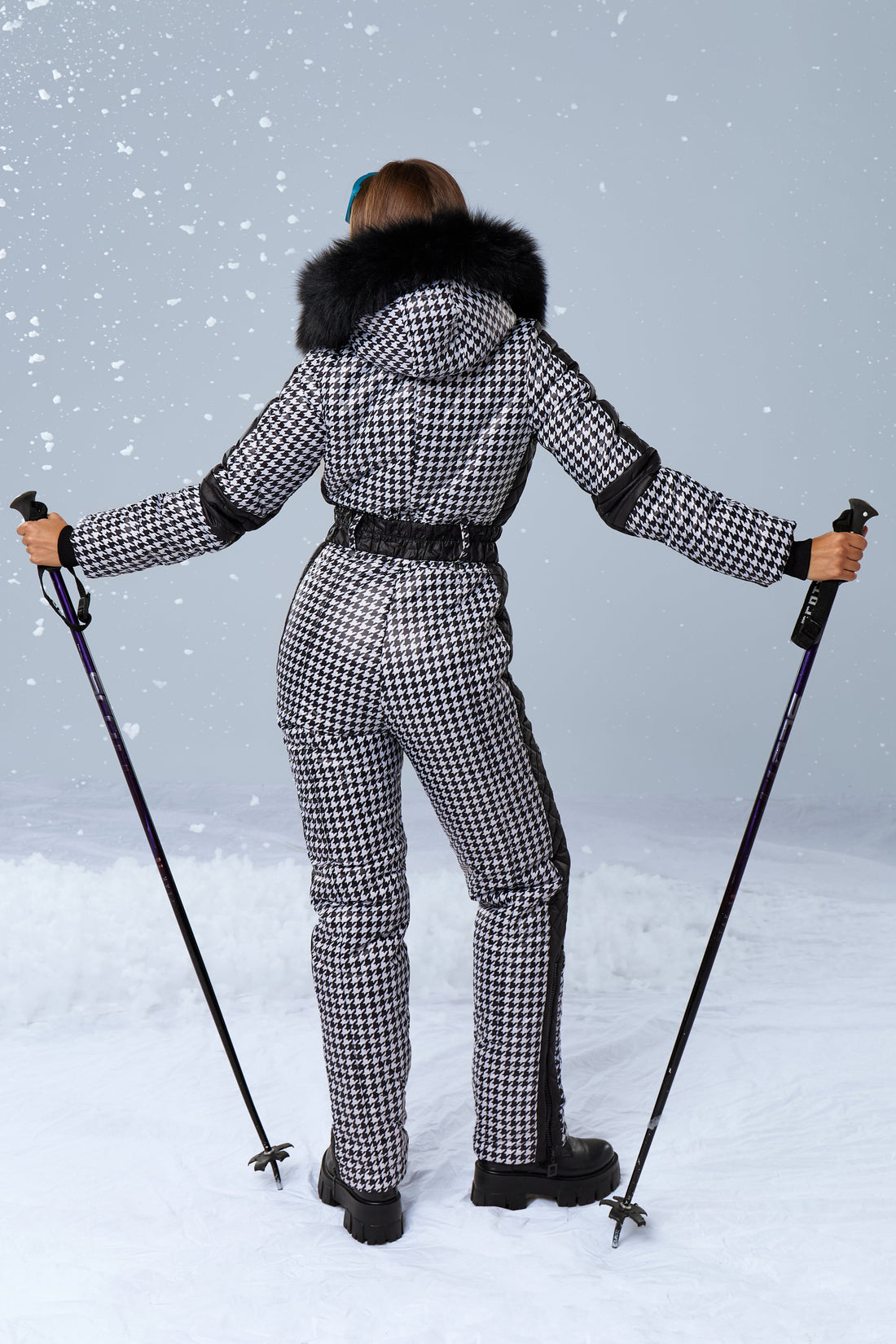 Ski suit womens WHITNEY - WITH SIDE LINES ski outfits