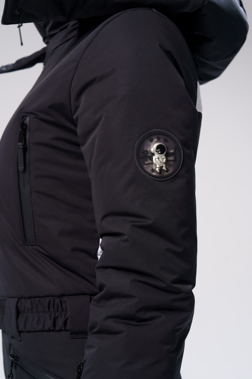 Membrane ski suit one-piece  - Bald - Black - Women's ski suit waterproof and insulated