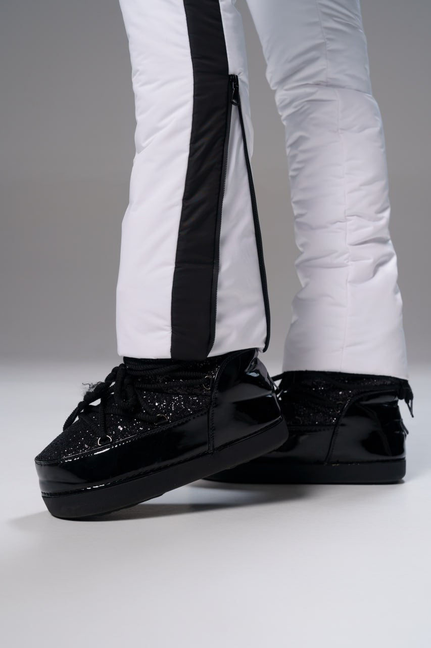 Winter activewear ski jumpsuit women  - Bald - White - Women's ski suit waterproof slim skinny fit