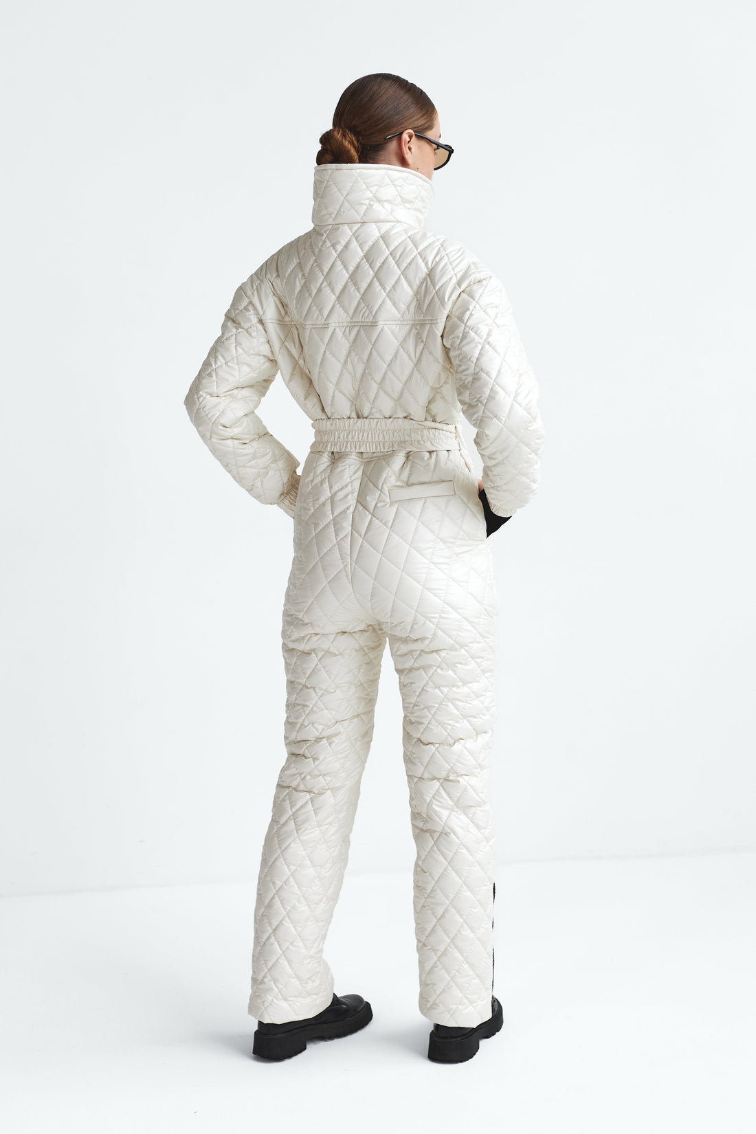 Ski wear warm pants onesie for ladies LUCANIA - IVORY Old money ski outfit