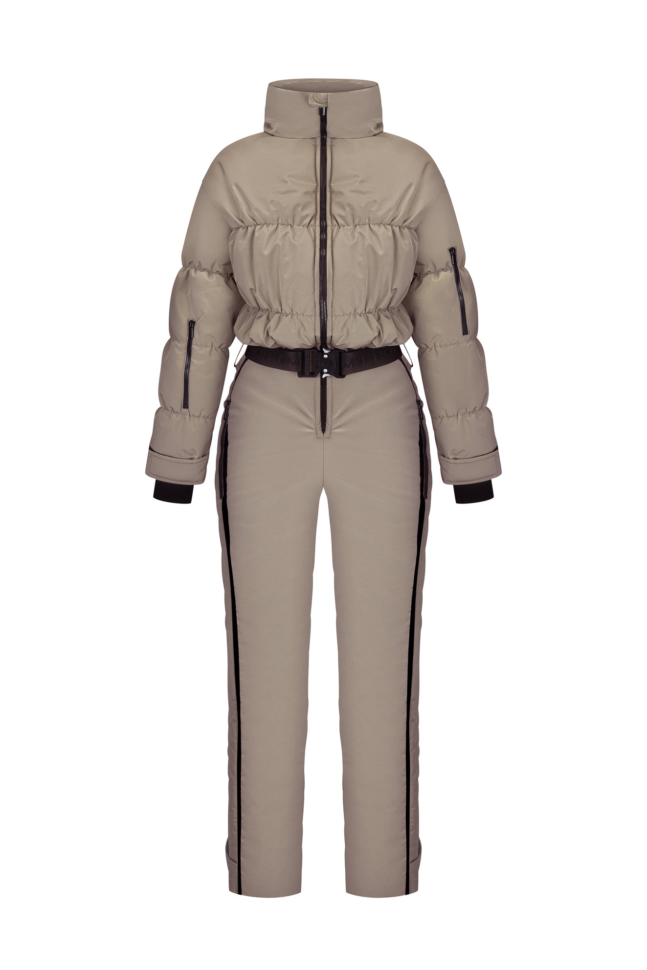 Brown ski suit GROFA - BROWN Ski jumpsuit one piece for winter