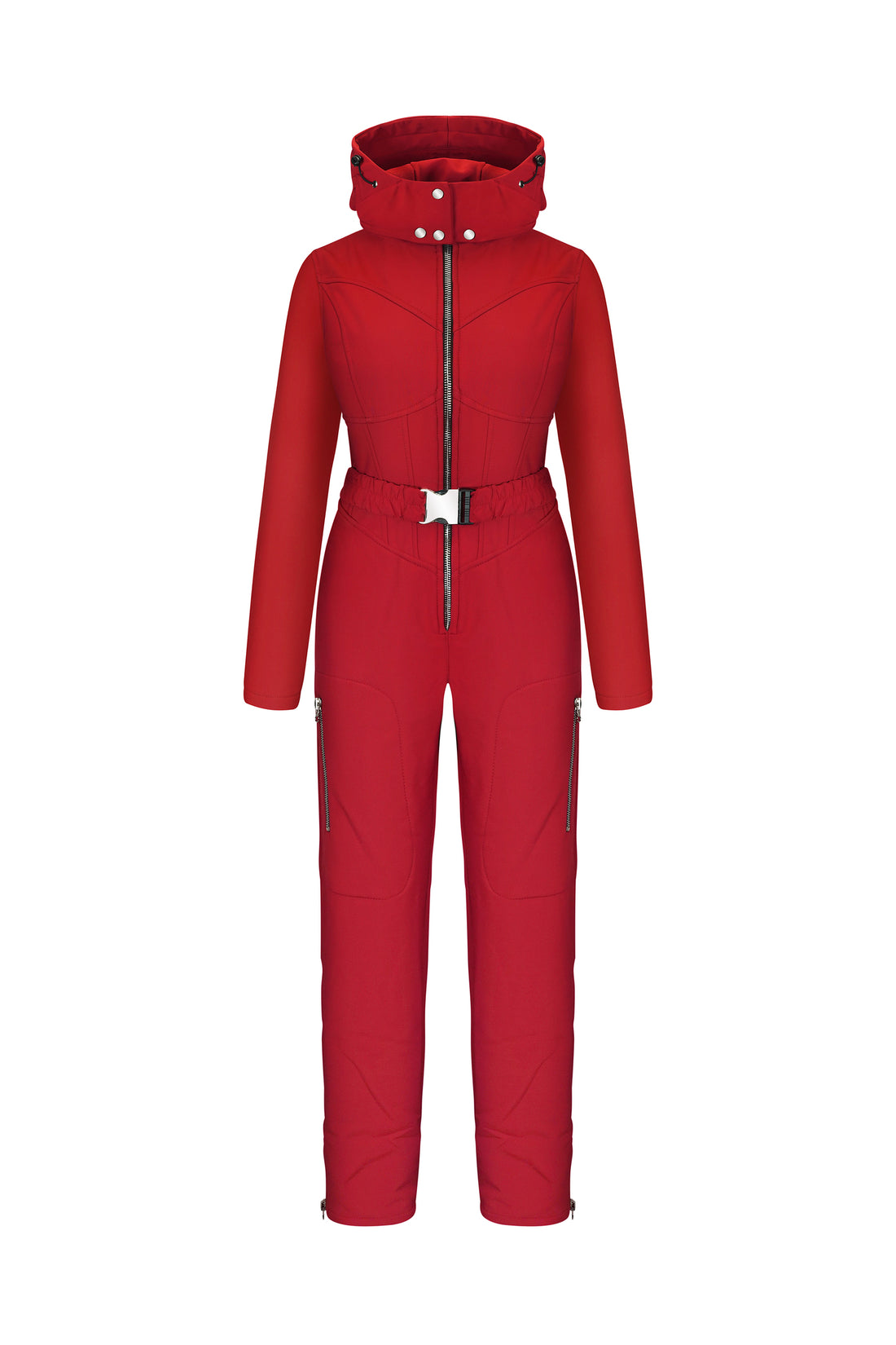 Ski suit with slim pants TABLE - RED Skinny ski suit for chic winter vacation outfit