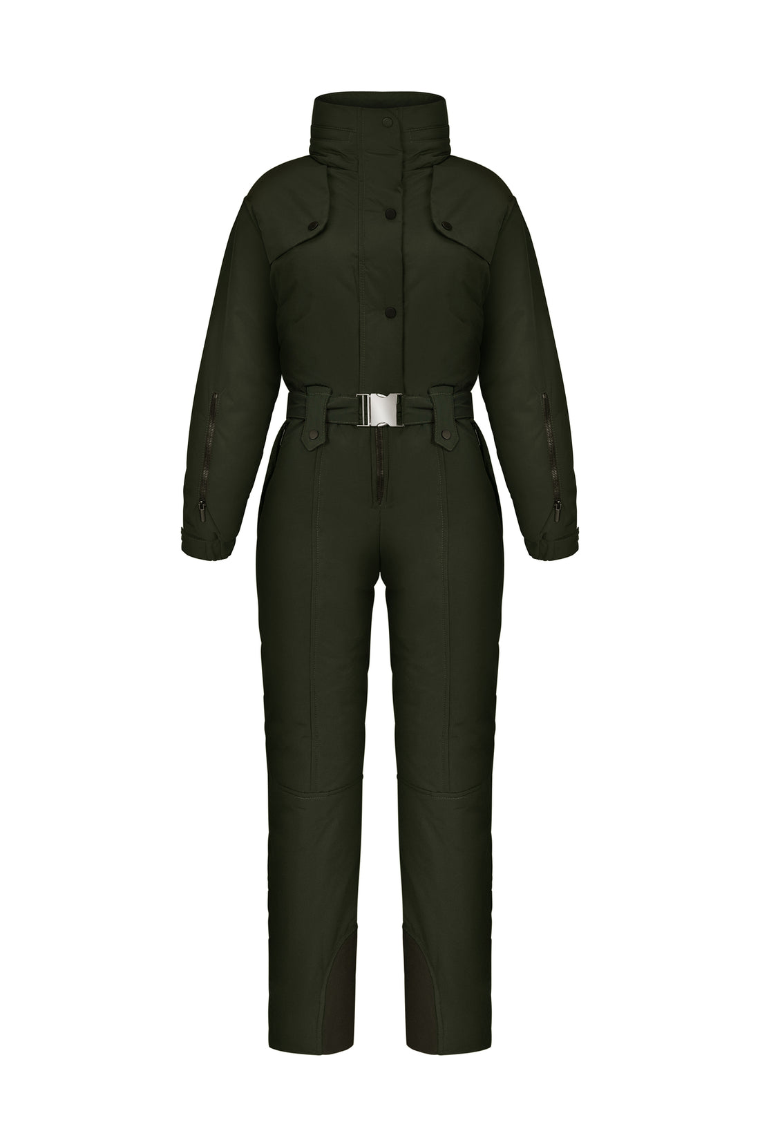 Dark olive snow jumpsuit womens - RAINIER - KHAKI womens skiwear snow suits