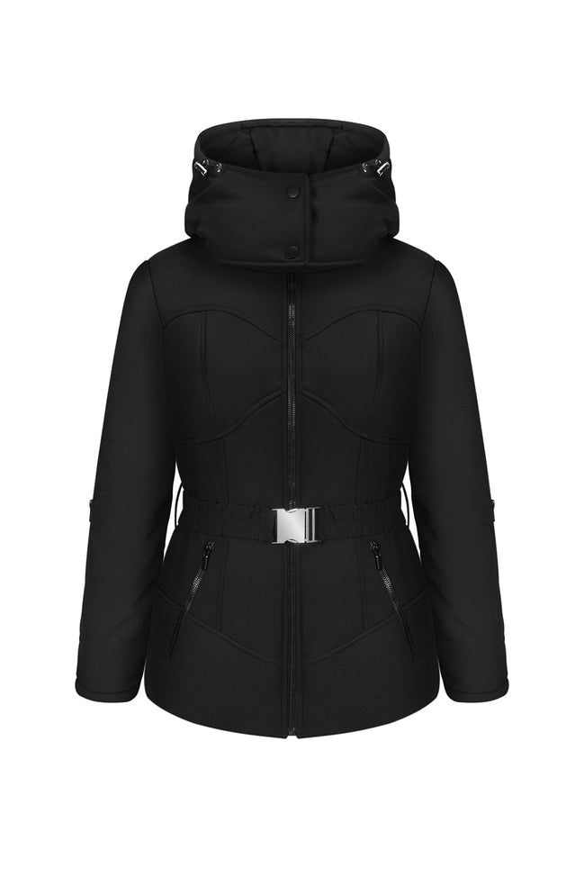 White ski suit DENALI - WHITE- with black side stripes snowsuit sport outfit