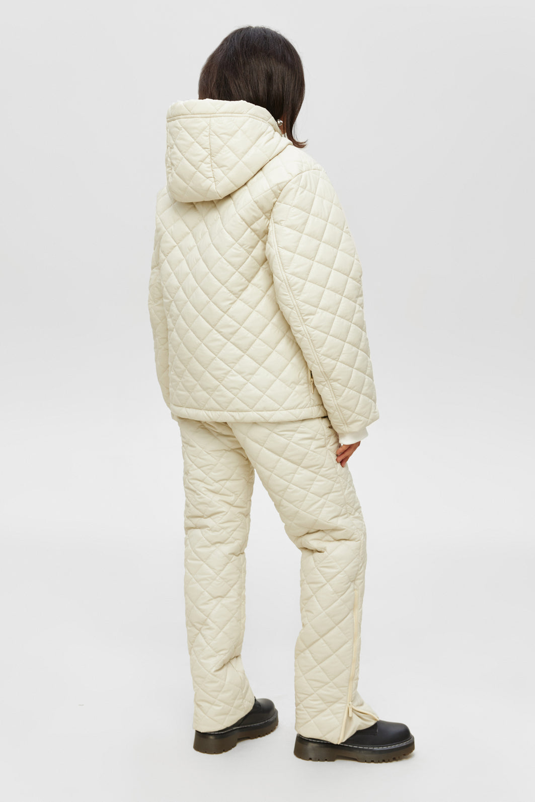 Ivory two piece snowsuit - ATLAS - Ivory ski suit - Women winter outwear