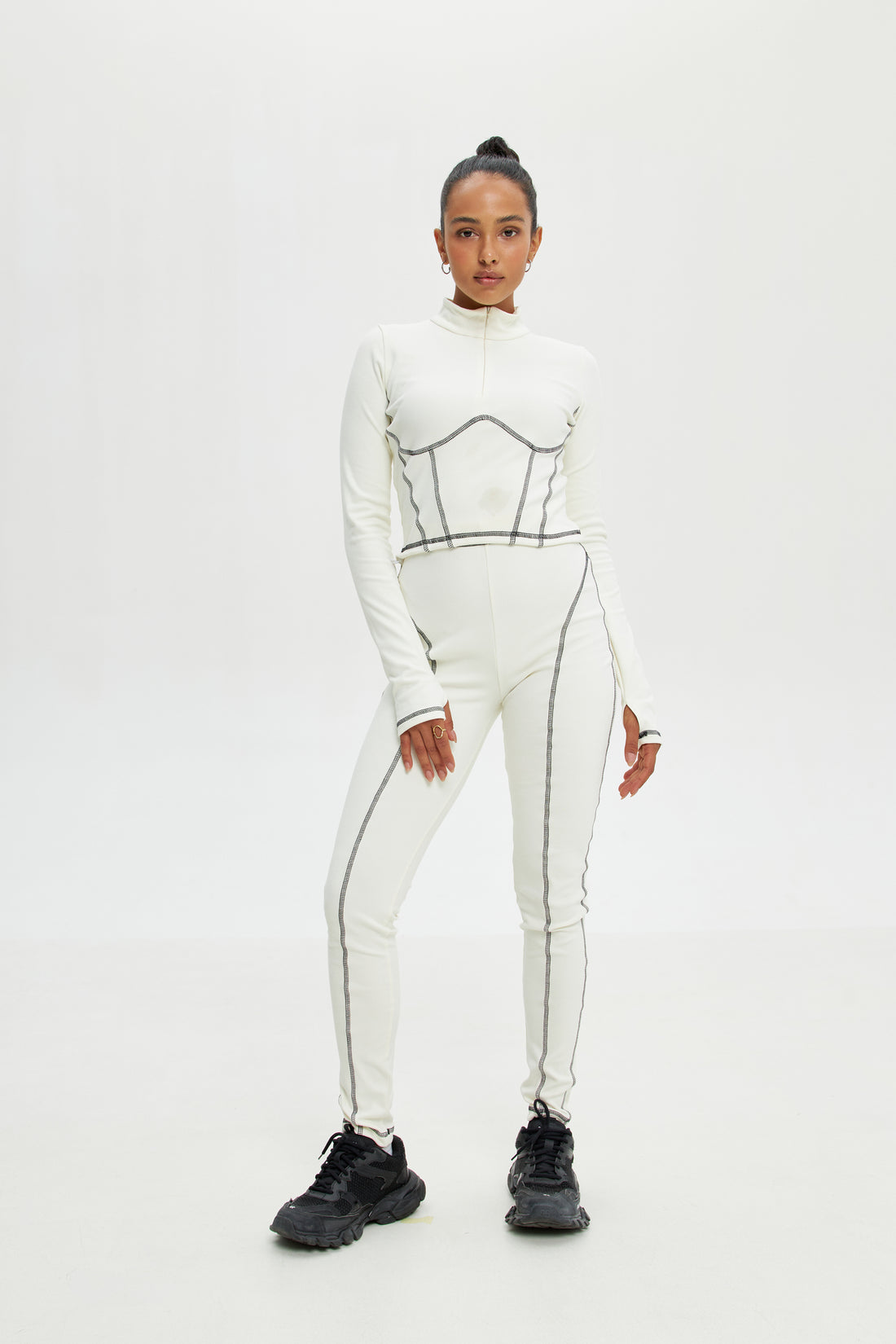 Womens long johns - Ivory two piece thermal base layer womens - Ladies thermals