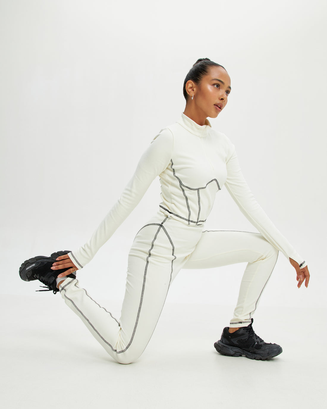 Womens long johns - Ivory two piece thermal base layer womens - Ladies thermals