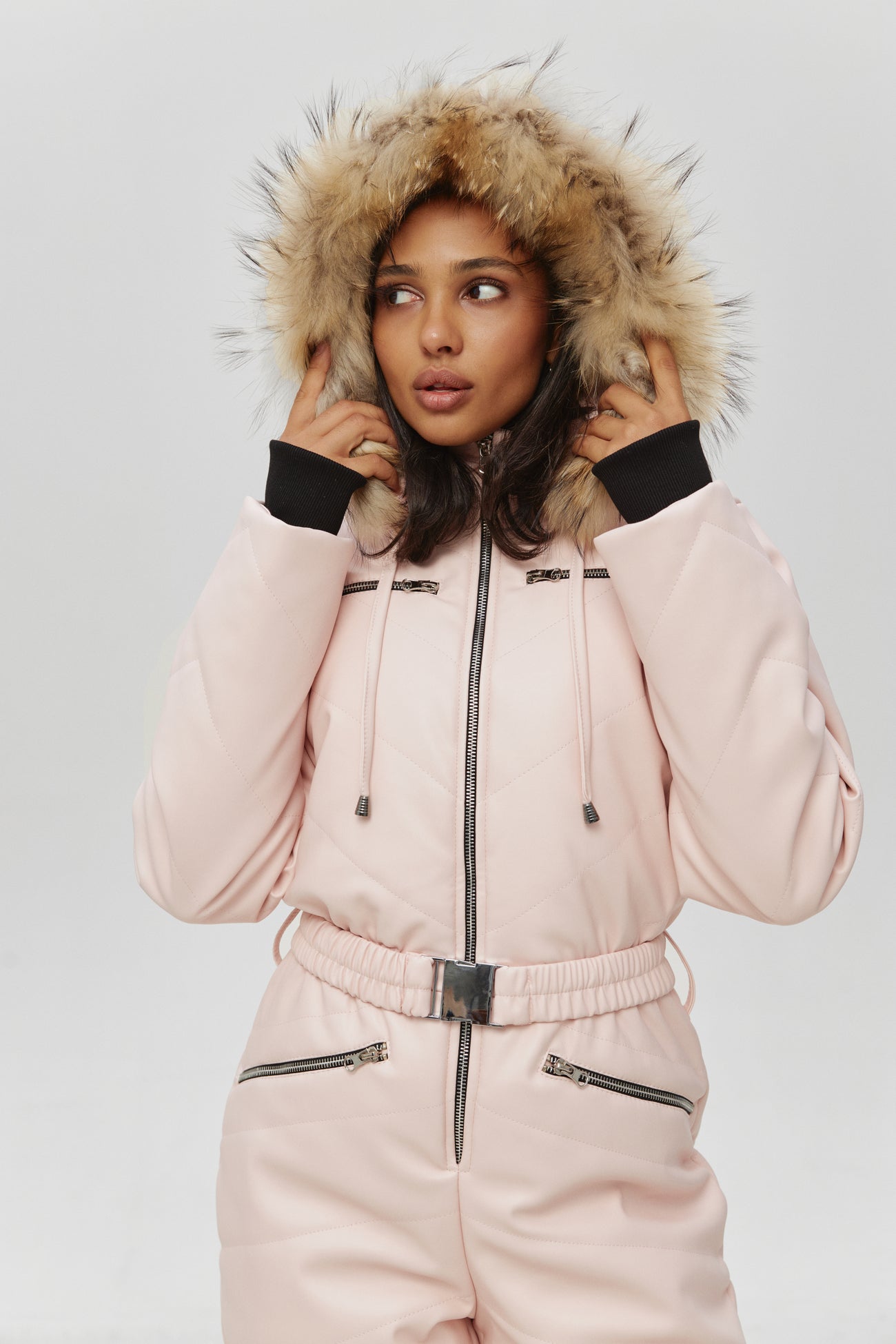 Blush orange ski suit ELIAS BLUSH ORANGE winter chic snowsuit