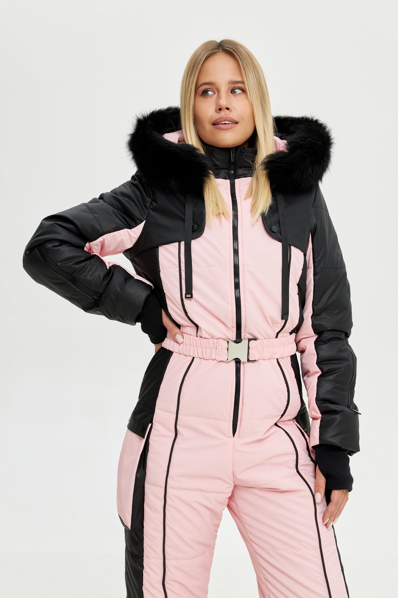 Blush pink ski discount jacket