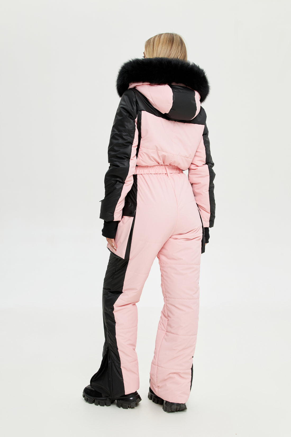 Blush pink ski suits for women one piece ETNA - Pink one piece - Warm snowsuit women outfit