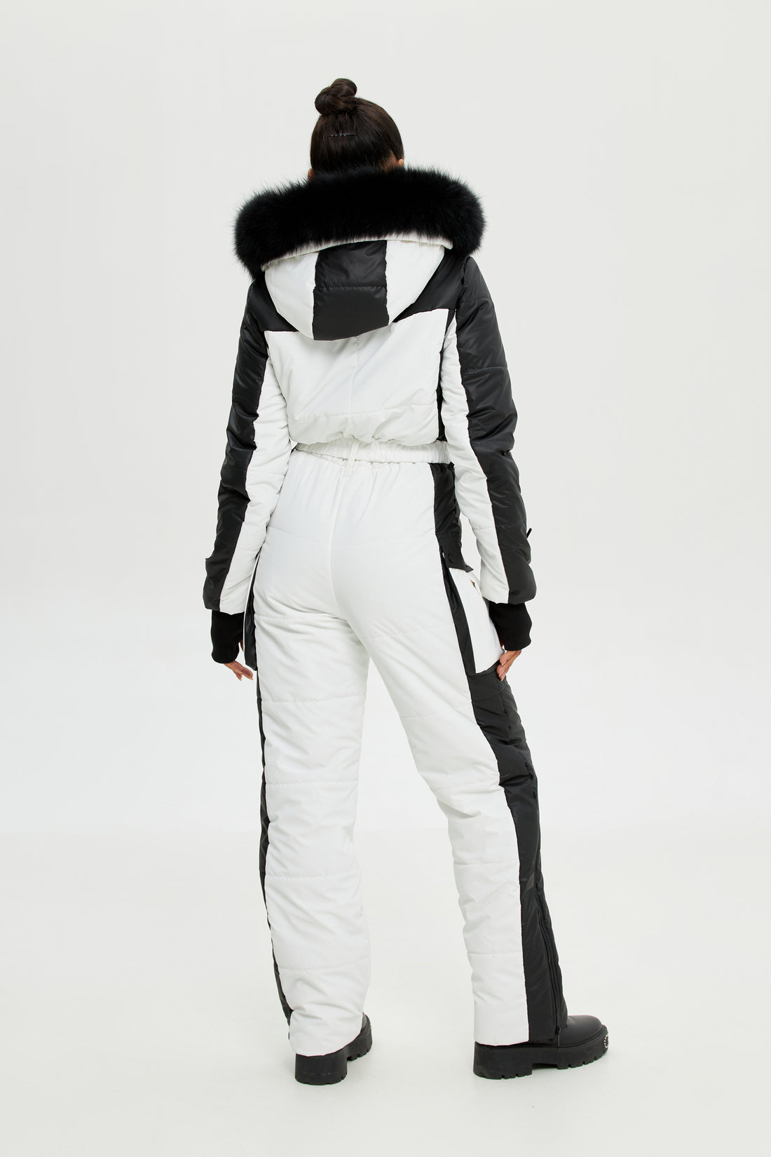 White skisuit one piece ETNA - White one piece - Snowsuit women outfit for ski trip
