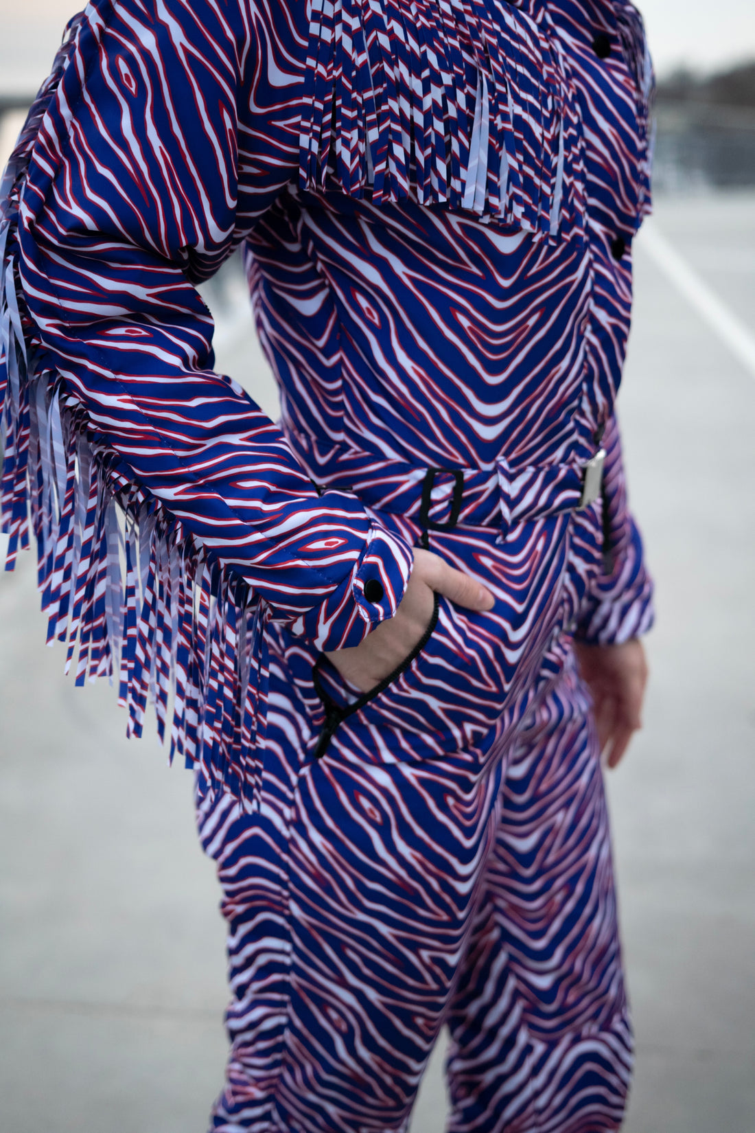 Ski suit women onesie fringed - BONA - Zubaz - Football winter sport warm jumpsuit