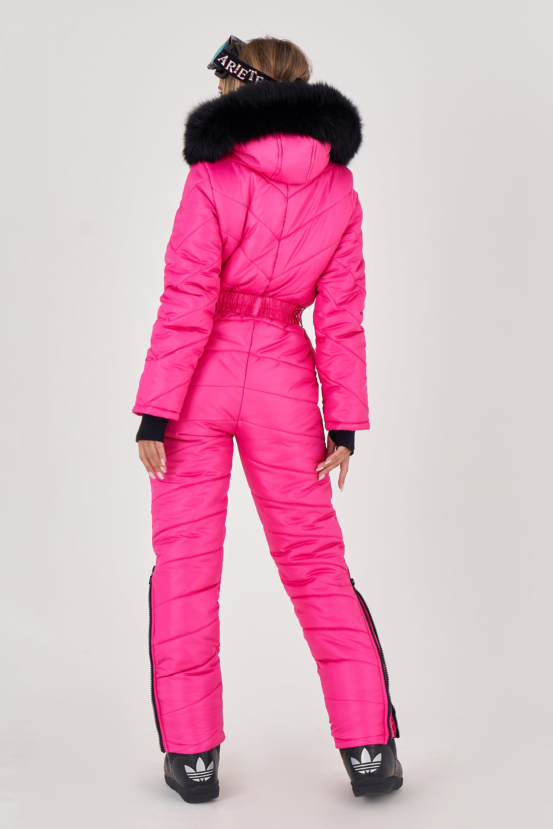 Pink warm winter jumpsuit  - ELIAS - PINK - women's one piece snowsuit