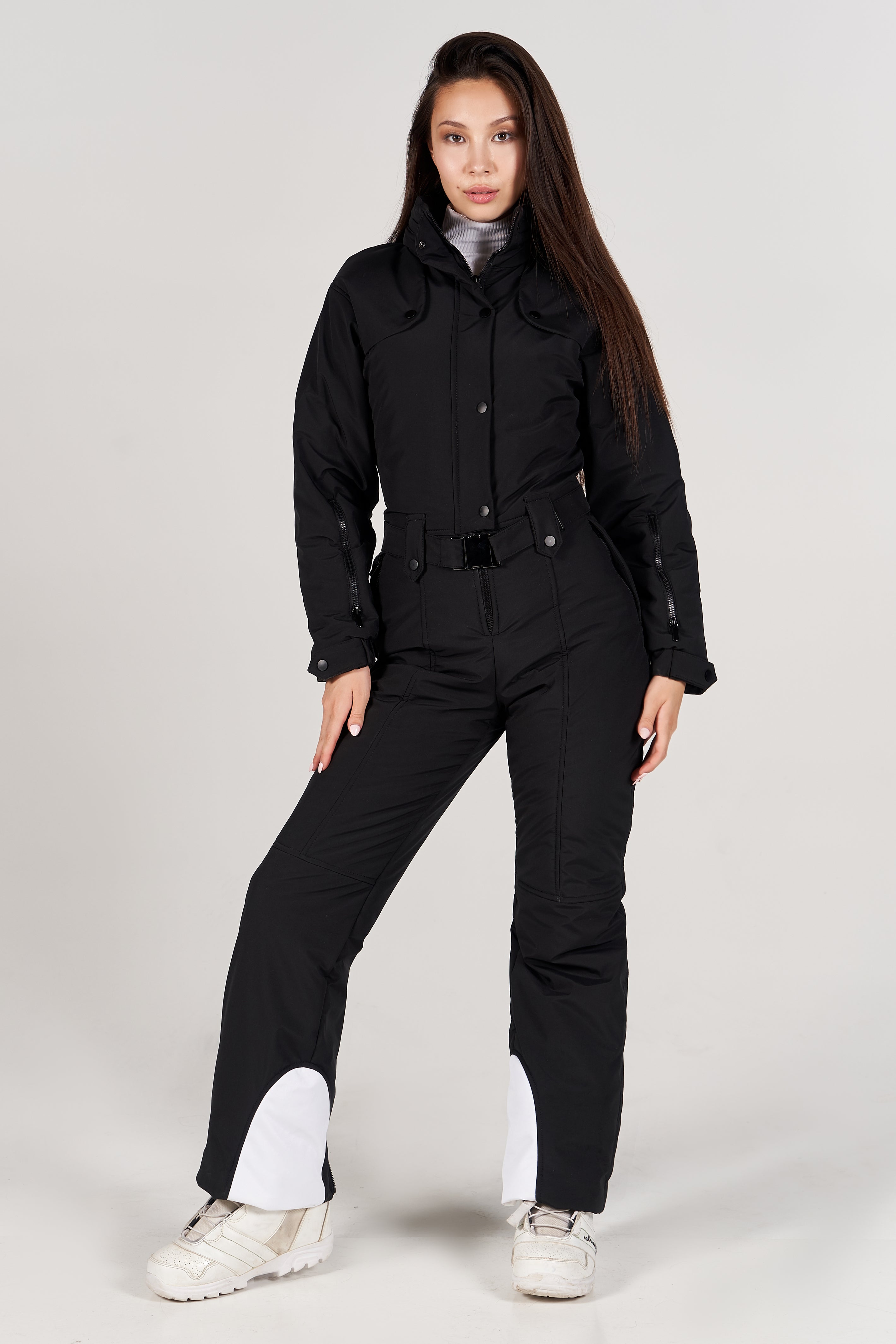 Black Ski Suit Women's RAINIER BLACK ORANGE Elements
