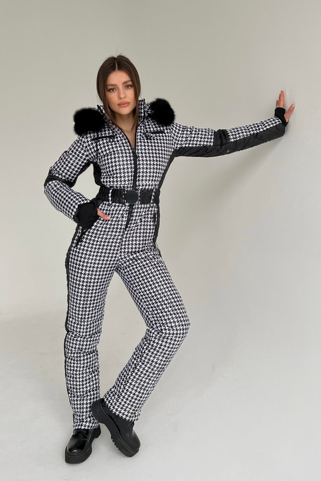 Ski suit womens WHITNEY - WITH SIDE LINES ski outfits